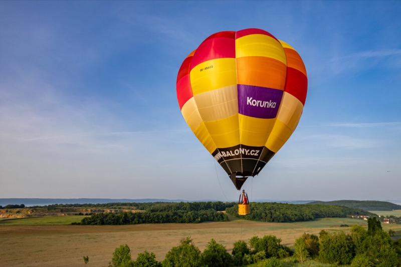 Letecký pohled na balony